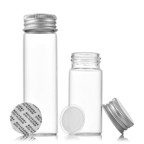 30ml Glass vials 30pcs,With aluminum screw cap30pcs Clear Glass Bottles - style: 30ml 30pcs