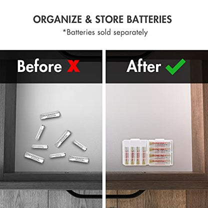 Tenergy 10 Pack Plastic Storage Case for AA/AAA Batteries (Batteries Sold Separately) - size: 10 Pack