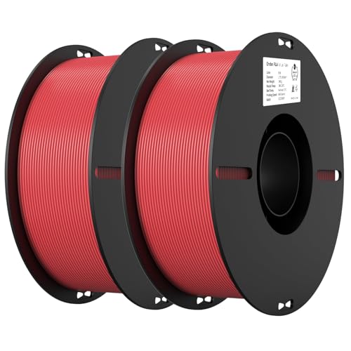 Creality PLA 3D Printer Filament, Red & Red, 2-Pack, 2KG Total - color: Red*2 Pla, size: 2kg