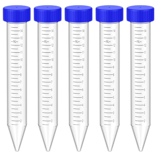 SimPure Centrifuge Tubes 15mL, Conical Tubes Sterile 300PCS Screw Caps Tube - size: 15mL-300Pcs