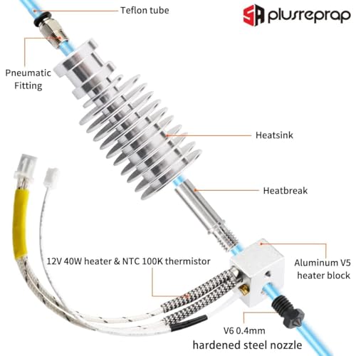 5Aplusreprap Assembled I3 Mega Hotend Upgrade with Hardened Steel Nozzle - size: set B