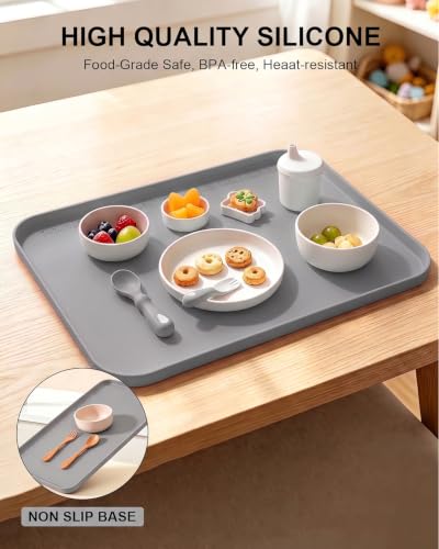 Silicone Art Mat for Crafts, 12" x 19" Waterproof Non-Slip Painting Mat - color: Gray, size: 19"x12"