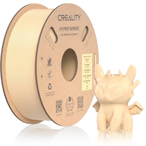 Official CREALITY Hyper PLA Filament 1.75mm, High Speed PLA 30-600mm/s Rapid 3D Printer Filament, Dimensional Accuracy +/-0.02mm, Stronger Toughness, Fit Most FDM 3D Printers，1KG(2.2lbs) Spool Skin - color: Skin