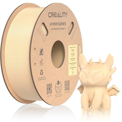 Official CREALITY Hyper PLA Filament 1.75mm, High Speed PLA 30-600mm/s Rapid 3D Printer Filament, Dimensional Accuracy +/-0.02mm, Stronger Toughness, Fit Most FDM 3D Printers，1KG(2.2lbs) Spool Skin - color: Skin
