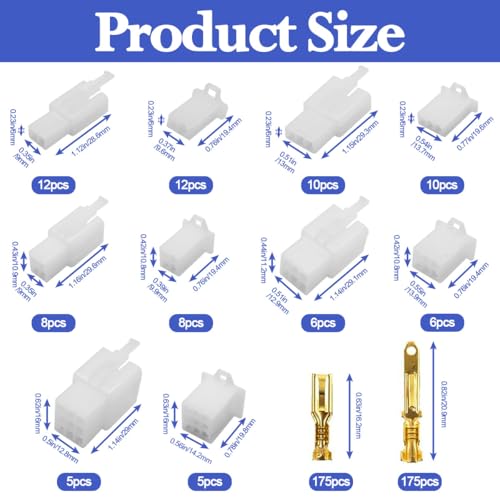 432pcs Automotive Electrical Wire Connectors Kit 2.8mm 2 3 4 6 9 Pin Automotive Electrical Wire Male Female Socket Plug and Pin Terminals Connector with Ratchet Crimping Tool - size: 433pcs