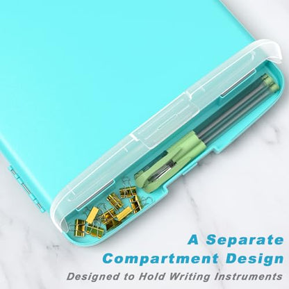 Rimilak Clipboard with Storage, 8.5 x 11'' High Capacity Clip Board, Green - color: Mint Green