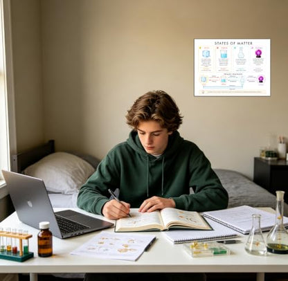 6 Chemistry Posters for Classroom, High School Science Charts, Unframed