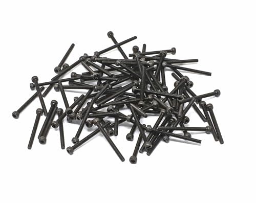 iexcell 100 Pcs M2.5 x 30mm Thread Pitch 0.45 mm Alloy Steel 12.9 Grade Hex Socket Head Cap Screws Bolts Kit, Black Oxide Finish - size: M2.5 x 30mm