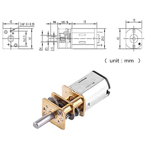 DC 6V Gear Motor High Torque 1:1000 Reduction Gearbox Motor 10/15/20 RPM for Toy Car Intelligent Robot Model Airplane Engine Toys Reduction Motor (6V 15RPM)