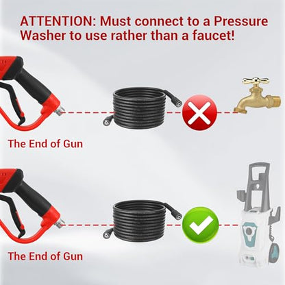 Tool Daily Pressure Washer Gun and Hose Kit, 25 FT Power Washer Hose - size: 25FT