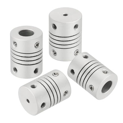 uxcell 4Pcs Flexible Couplings 2mm to 7mm Aluminum Alloy Joint Connector - size: 2mm to 7mm, style: D15 x L20mm