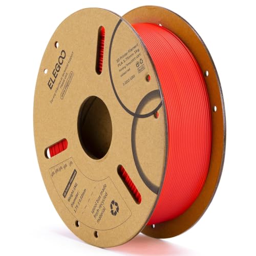 ELEGOO PLA 3D Printer Filament 1.75mm Red 1KG - color: Red, size: 1kg