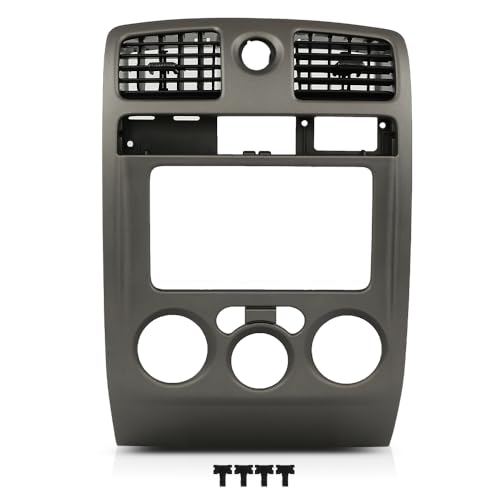 Radio Dash Bezel Trim Panel, Compatible with Chevy Colorado GMC Canyon 2004-2012, Dashboard Radio Bezel Cover, Gray - color: Gray, size: Colorado/Canyon 2004-2012