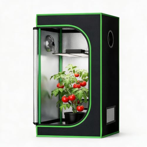 Small Grow Tent for Aerogarden，18”x18”x36” ，Hydroponics Growing System ，Highly Reflective 600D Diamond Mylar Canvas with Ventilation window and Floor Tray for Hydroponic Indoor Plant Growing - size: 18”x18”x36”