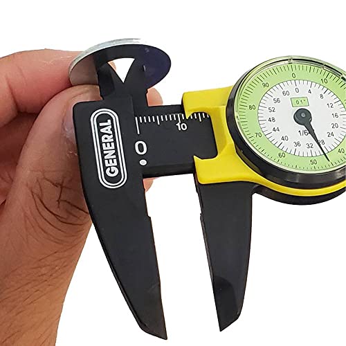 General Tools 142 Plastic Dial Caliper, 0-6" Range, .01" & 1/64" - style: Standard