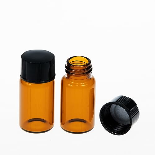 ALWSCI 100PCS 3ML Amber Tiny Glass Sample Vials with Screw Caps - color: Amber Glass Sample Vial, size: 3ML 16*33MM