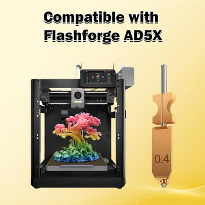 for AD5X Upgraded 2PK 0.4MM Nozzle Assembled Extruder Hotend Printhead Kits - size: 2 PCS