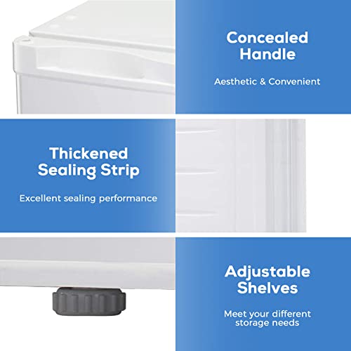 Kismile Upright Freezer, 2.1 Cu.ft Small Mini Freezer, White - color: White, size: 2.1 Cu.ft