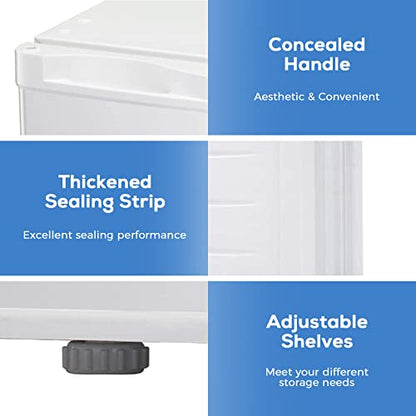 Kismile Upright Freezer, 2.1 Cu.ft Small Mini Freezer, White - color: White, size: 2.1 Cu.ft