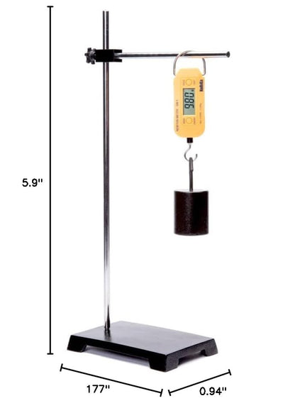 Arbor Scientific Digital Force Gauge, up to 20 N and 2000 g, LCD Back-Lit Display, Push-Pull Scale with Zero-Point Adjustment