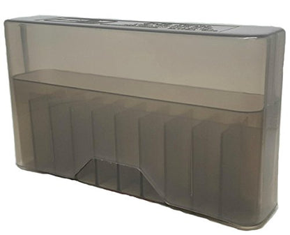 MTM J-20-XS Slip-Top Ammo Box 20 Round 223 Rem 204 Ruger 222 Rem Mag, USA Made - color: Clear Smoke