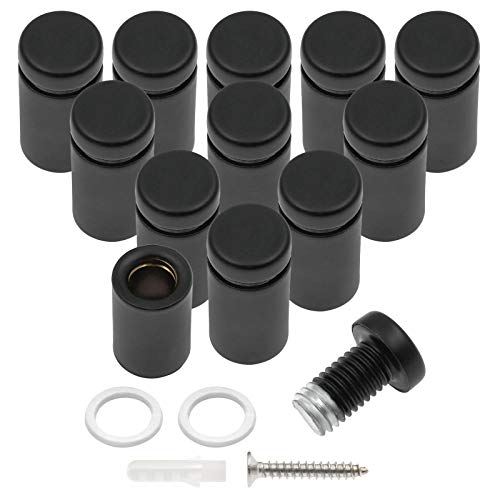 Luomorgo Stainless Steel Standoff Screws, 5/8" x 1.18", Black, 12 Pcs - color: Black, 12 Pcs, size: 5/8" x 1.18" / 16mm x 30mm