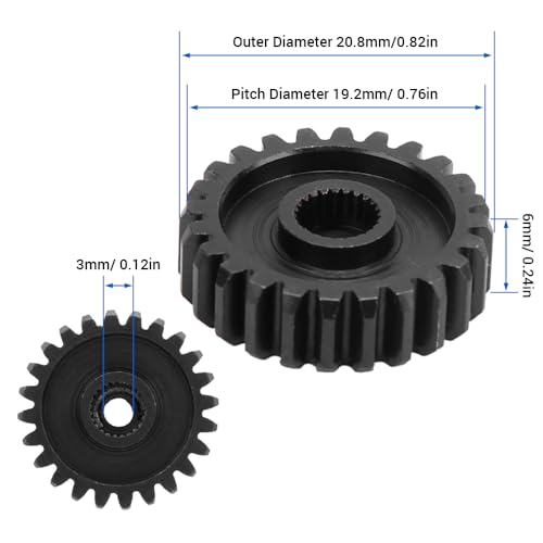 BORDSTRACT Servo Gear Brass 24 Tooth Black