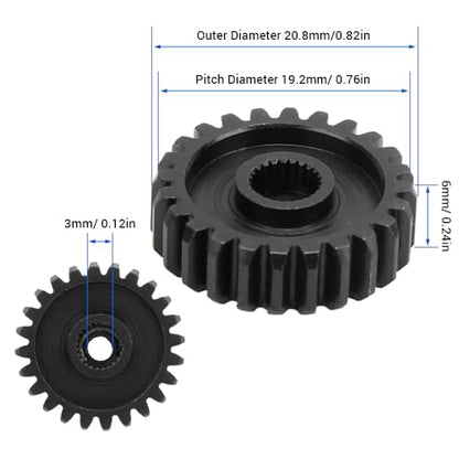 BORDSTRACT Servo Gear Brass 24 Tooth Black