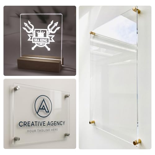 12X16 Plexiglass Sheets 1/4 ” Thick,6mm Clear Acrylic Sheet 2 Pack - size: 6mm,12X16"