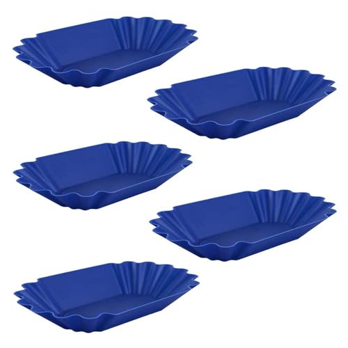 CAFEMASY Coffee Beans Cupping Sample Tray Reusable Plastic Plate for Scooping and Weighing, Display Sample Coffee Beans (5pcs-Blue) - color: 5pcs-blue