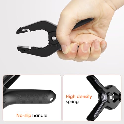 Spring Clamps Heavy Duty, 4.5in Backdrop Clips, 8 Pack- Black - color: Black, size: 4.5in