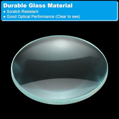 PATIKIL Convex Lens, 100mm Focal Length 50mm (1.97") Diameter Round Glass Magnifying Telescope Lens Trial Set Ground Edge for Lab Physics Class Optics, 4 Pcs - size: 100mm FL, 50mm Dia.