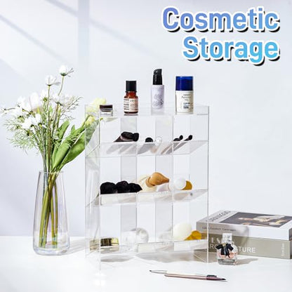Acrylic Tube Rack 6 Pull Out Trays 9 Compartment Wall Mount Tube Organizer