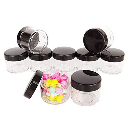 20pcs 20ml Makeup Sample Round Pot, 20g Empty Storage Container - color: 20pack 20ml Black