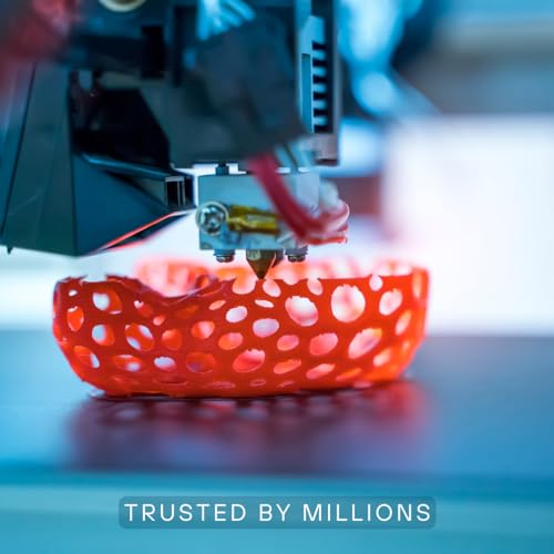 PLA Red 3D Printer Filament Fused Materials - 1kg Spool, 1.75mm, Dimensional Accuracy +/- 0.03 mm - color: Red, 1.75mm, 1kg