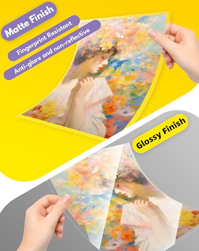 Uinkit 10mil Matte Self-Seal Double-Sided Laminating Pouches 2.6x3.9 Inches - color: Matte, size: Card Size