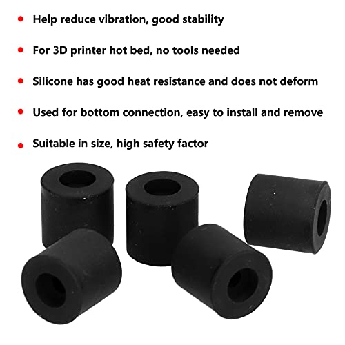 10PCS Silicone Insulated 3D Printer Heatbed Parts 16mm Vibration Dampener Buffer Tubes for 3D Printers - Heat Bed Tool Replacement Accessories