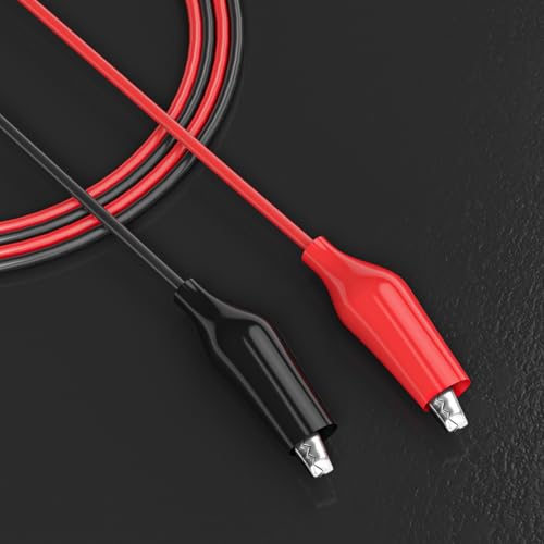 Goupchn 10PCS Alligator Clips Electrical Test Leads, Red & Black - color: Red+Black