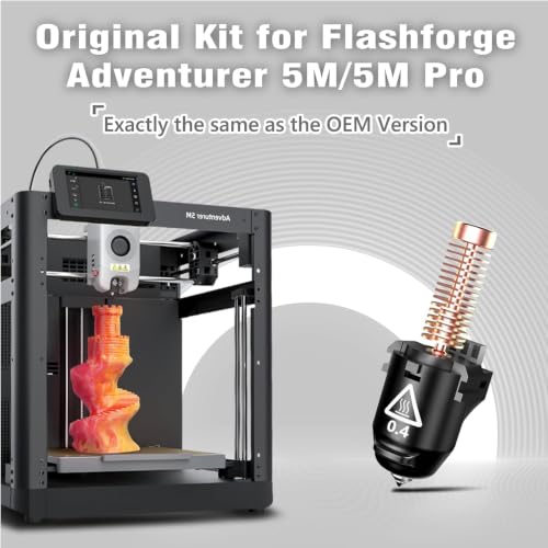 Original 3D Printer 0.4mm Nozzle for FLASHFORGE Adventurer 5M Hotend,3S Quick Detachable Nozzle,Up to 280℃ High Temperature High Flow 32mm³/s Nozzle,Adventurer 5M Pro Nozzle - style: 0.4mm