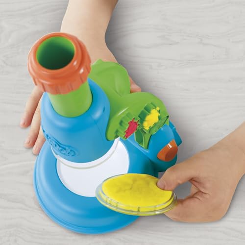 Play-Doh Light & Look Microscope for Kids, Electronic Preschool Toys for Girls & Boys, 9 Accessories & 5 Colors, Back to School Gifts, Ages 3+