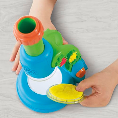 Play-Doh Light & Look Microscope for Kids, Electronic Preschool Toys for Girls & Boys, 9 Accessories & 5 Colors, Back to School Gifts, Ages 3+