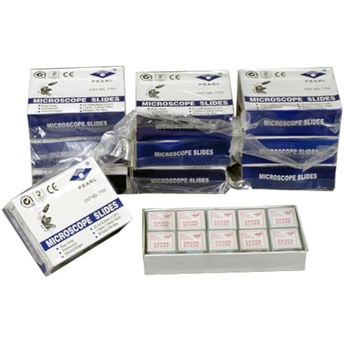 AmScope BS–500P–1000S 500 Blank Microscope Slides + 1000 Square Cover