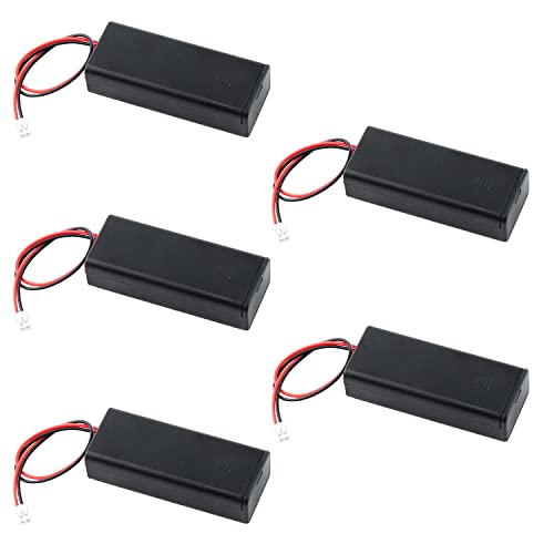 Battery Holder - 5 PCS 3V AAA Battery Case Cover Storage Box with ON/Off Switch and Wire Leads PH2.0 JST Connector Male for BBC Micro:bit Arduino