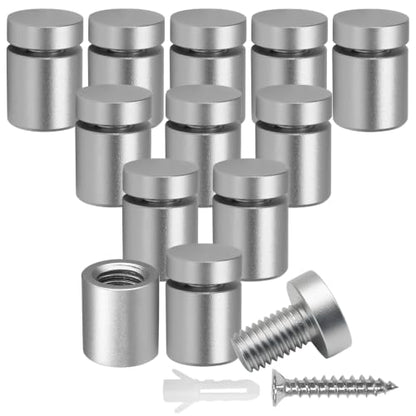Luomorgo Aluminum Standoff Screws, 3/4" x 3/4", Silver, 12 Pcs - color: Silver, size: 3/4" x 3/4"