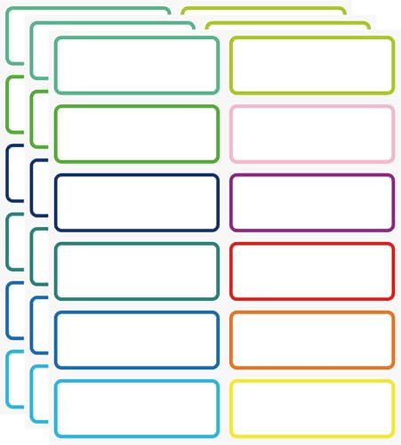 Reusable Dry Erase Labels Sticky Notes for Storage Bins Organizing Jar Pantry, Waterproof Removable Label Stickers for Kitchen Office School All Purpose Use (1.25 * 3.5 inches Mullticolor) - color: 1.25x3.5 Inches - Multicolor