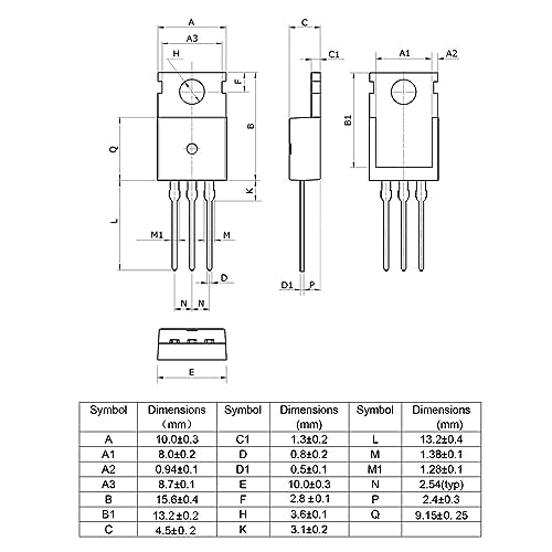 TIP41C TIP41 NPN Silicon Power Transistor 6A 100V Darlington Transistors 6 Amp 100 Volt TO-220 (Pack of 20pcs) - style: TIP41C
