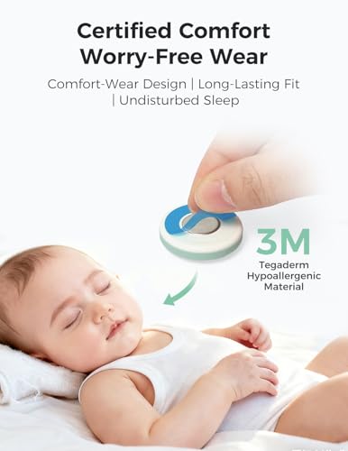 Momcozy Replacement Stickers for Momcozy Wearable Digital Thermometer,20 Count,Single-Use,Skin-Friendly - size: Stickers