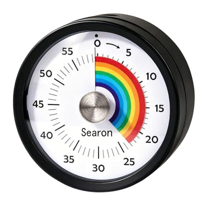 Magnetic Visual Classroom Timer, 60-Min Countdown Timer for Kids, Black - color: Black