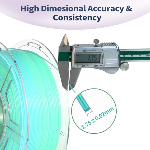 IEMAI High Speed PETG Filament 1.75mm, 1kg, Transparent Gradient Blue Green - color: Transparent Gradient Blue Green