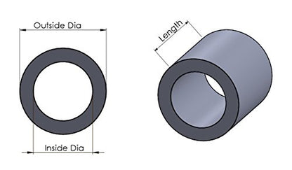 Aluminum Spacer Standoff Bushing Assortment Kit 3/4" OD x 5/16" ID (139 pcs)